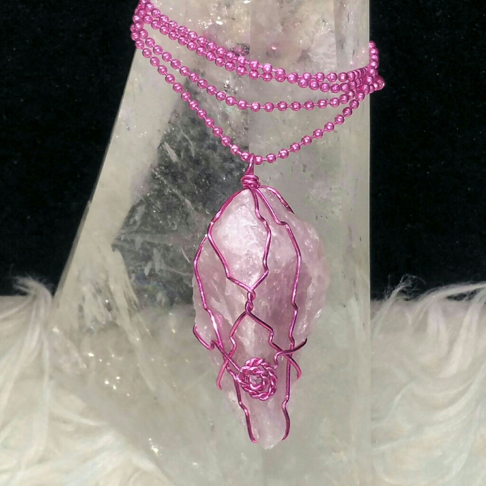 BIG CRYSTALS! Handcrafted Wire Wrapped Necklaces - Picture 1 of 16